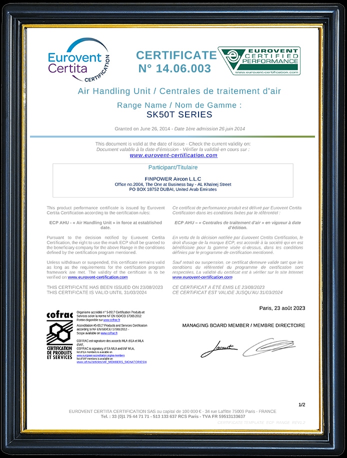Eurovent-Certificate